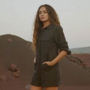 OZMA SILK LINEN TANGIER ROMPER JUMPSUIT COVERALL